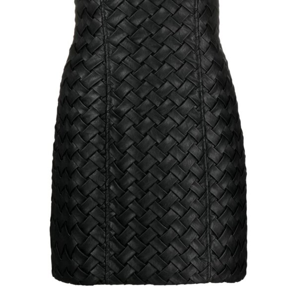 ROTATE | Interwoven, Vegan Leather, Strapless, Minidress - Picture 7 of 16